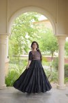 Lw 9346 Cotton With Multi Thread Embroidered Navratri Gown